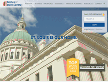 Tablet Screenshot of midwestbankcentre.com